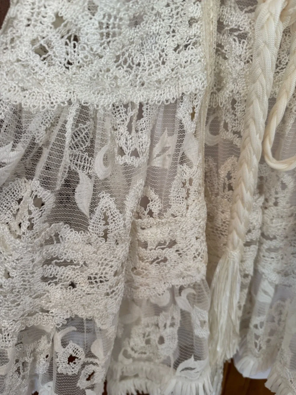 Alexis Manati White Lace Ruffle Mini Dress - Picture 12 of 15